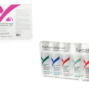LYCODREAM HYBRID HOT WAX 0.5kg + PREPOST LOTION KIT 5*125ml