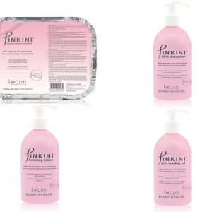 PINKINI BRAZILIAN HYBRID HOT WAX +PINKINI SKIN CLEANSER 500ml  + PINKINI PRE-WAXING OIL 500ml  + PINKINI FINISHING LOTION 500ml